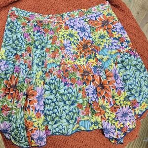 Urban Outfitters Colorful Floral Skater Skirt
